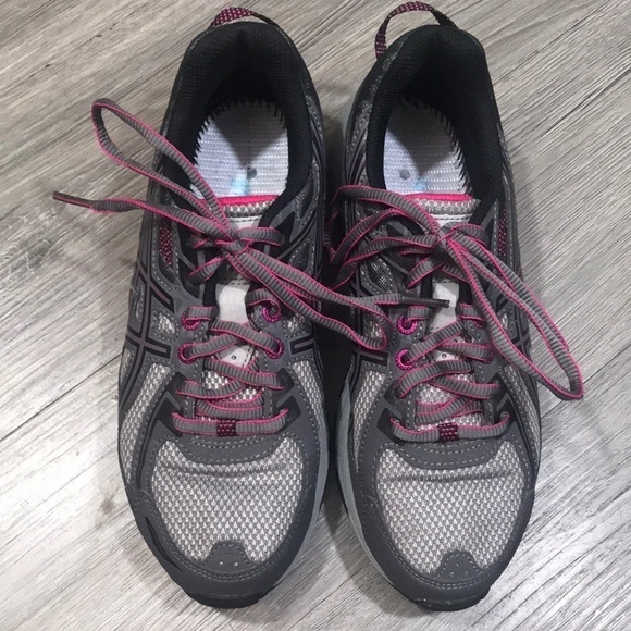 ASICS Gel Venture 6 Gray & Pink Running Shoes         size 7 - Picture 2 of 10